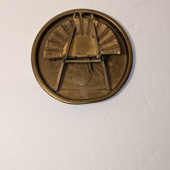 Antique Brass Folding Cigarette - Ash Tray - Business Card Holder - Picture 2 of 6